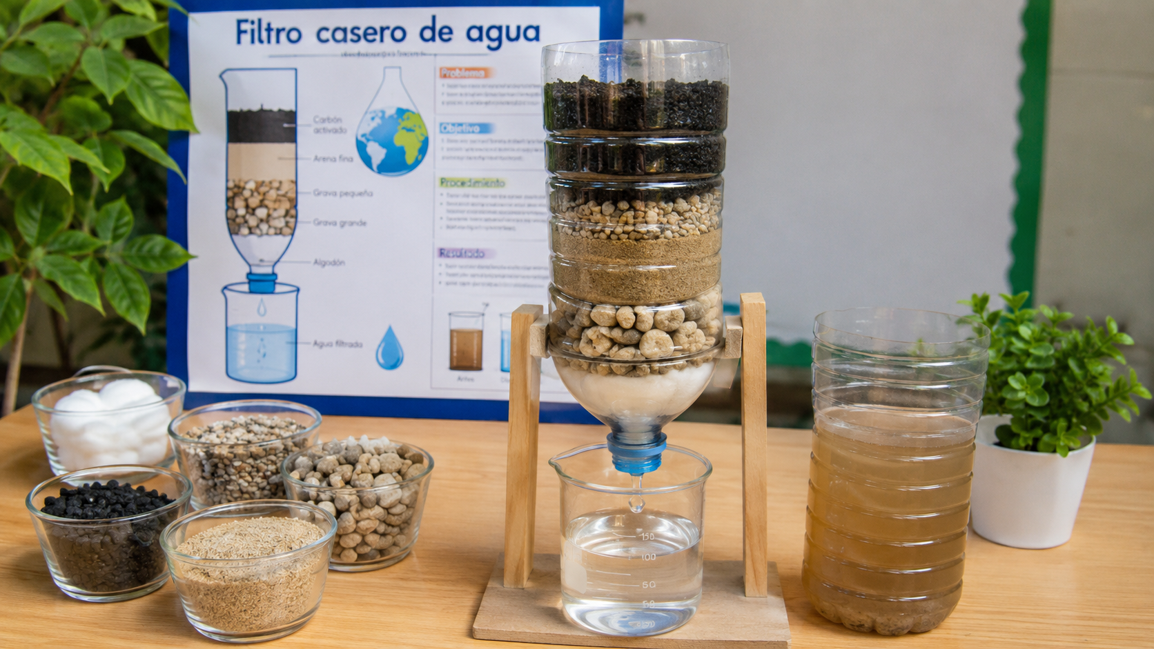 Filtro casero de agua